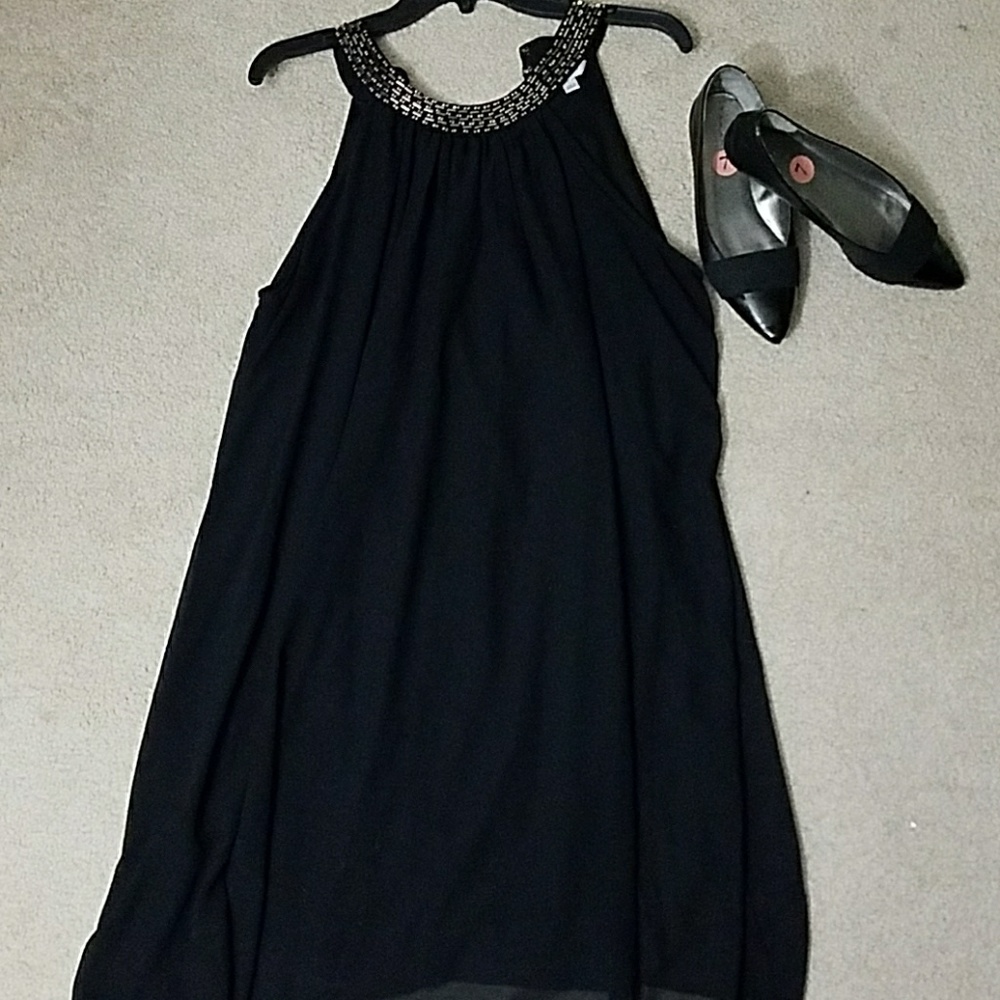 Charming Charlie Beaded Halter Neckline Dr…